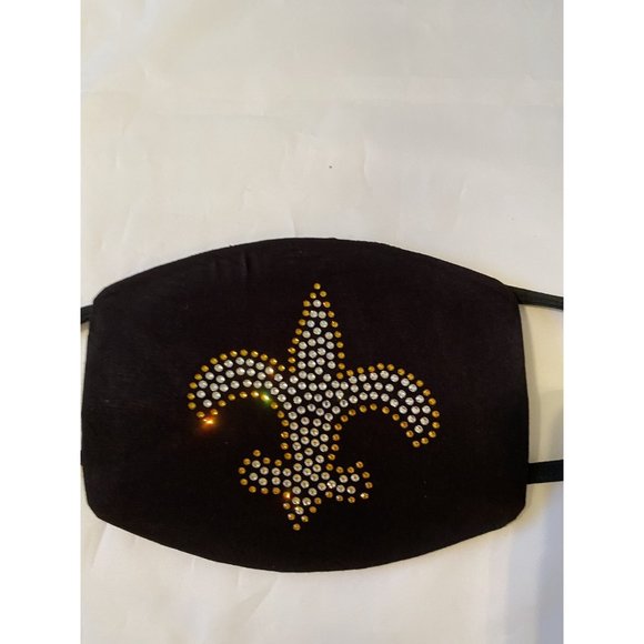 New Orleans Saints Bling Rhinestone Face Mask - Picture 3 of 11